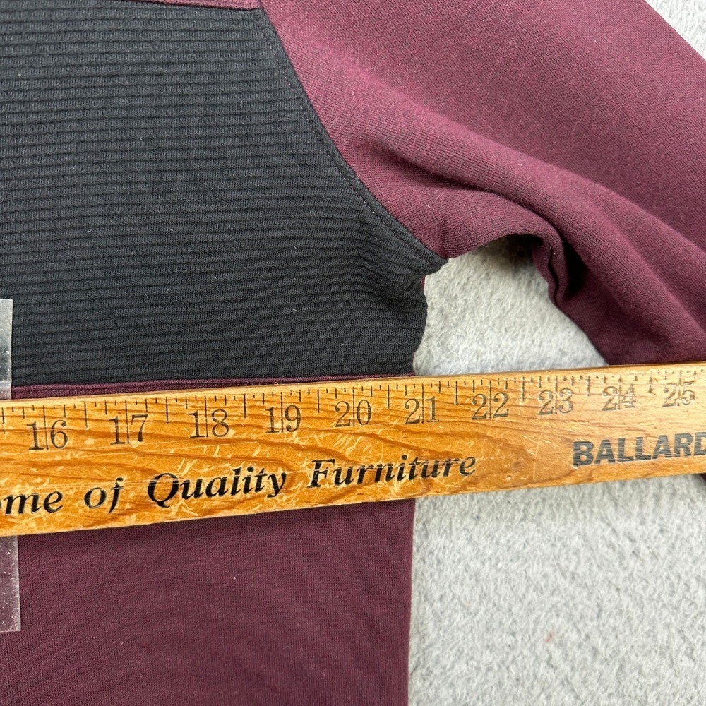 NEW Alfani Men Medium Sweatshirt Pullover Maroon Quarter Zip Stretch Lightweight - Picture 6 of 8